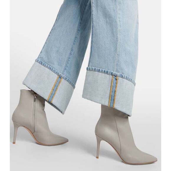 Gianvito Rossi Levy 85mm Ankle Boots in Shadow 42 - Picture 3 of 5